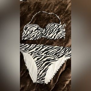 Victoria’s Secret zebra bikini, XL bottoms and 38D top